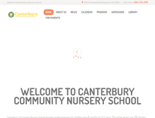Tablet Screenshot of canterburynurseryschool.org